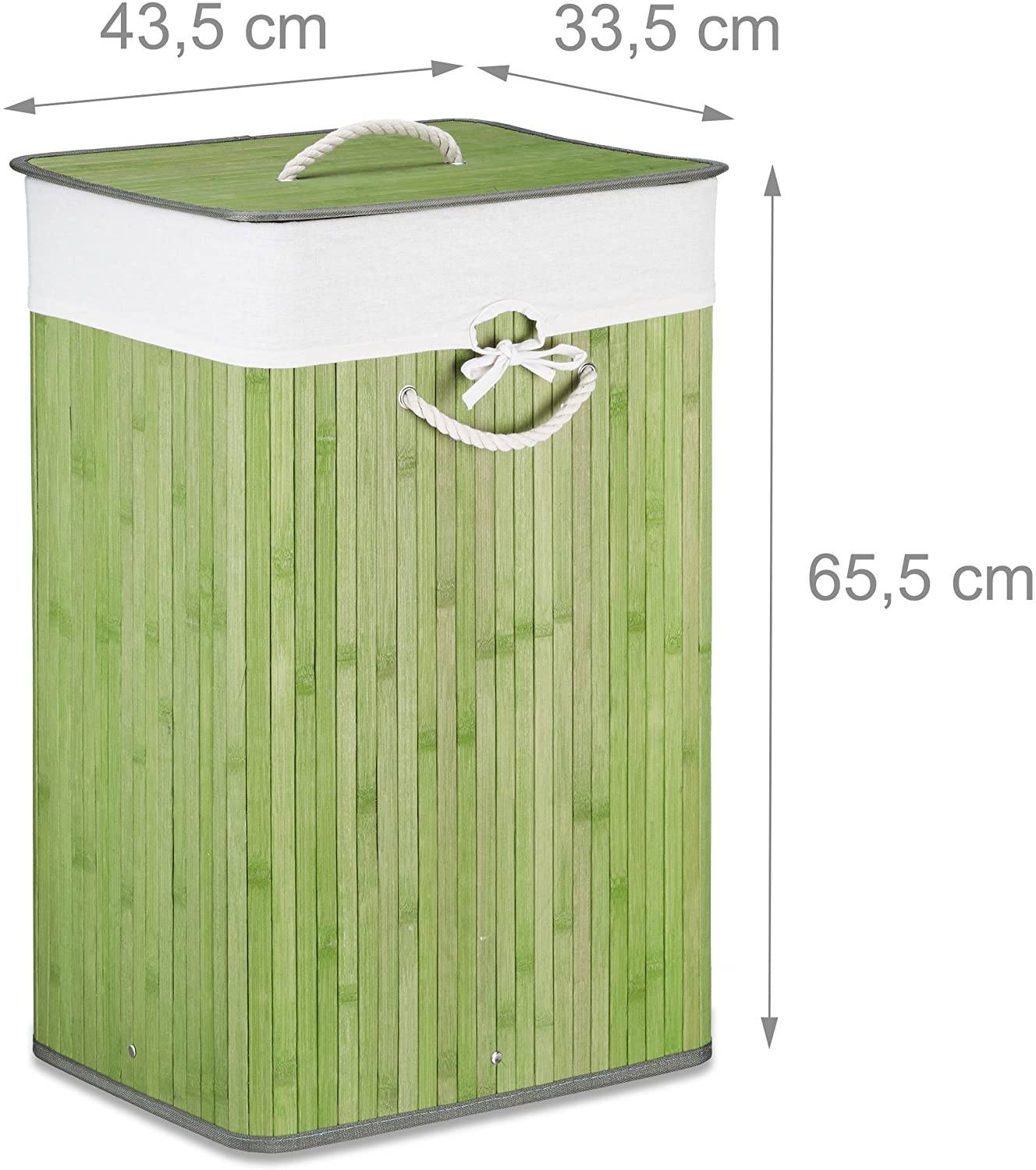 Panier à Linge Rectangulaire Vert Olive