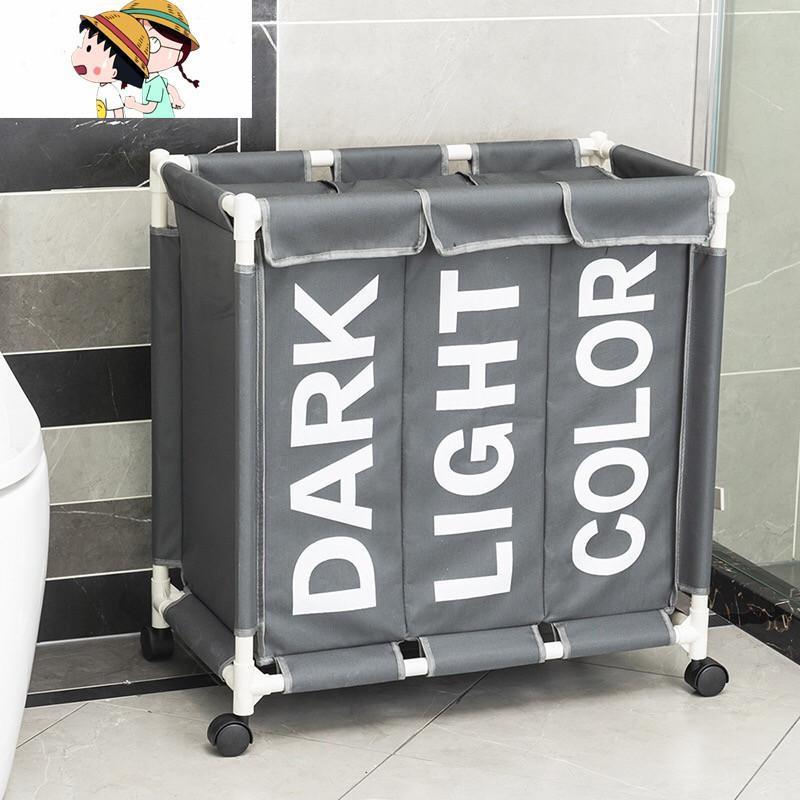 coffre à linge pliable gris sur roulettes