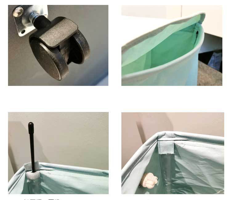 montage panier linge roulette
