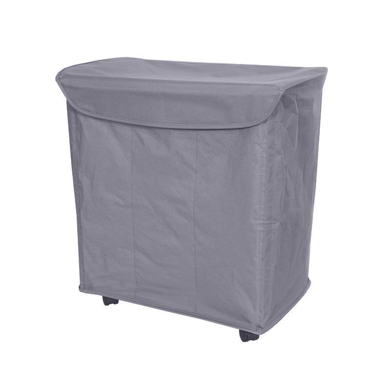 panier à linge avec roulettes gris foncé