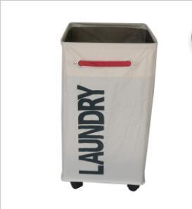 Panier pour Linge Roulette Blanc et rouge