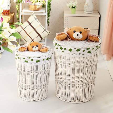 corbeilles Linge Sale Osier Blanc