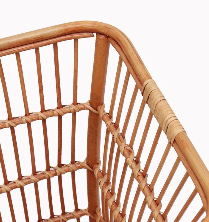 armature en rotin robuste pour panier à linge