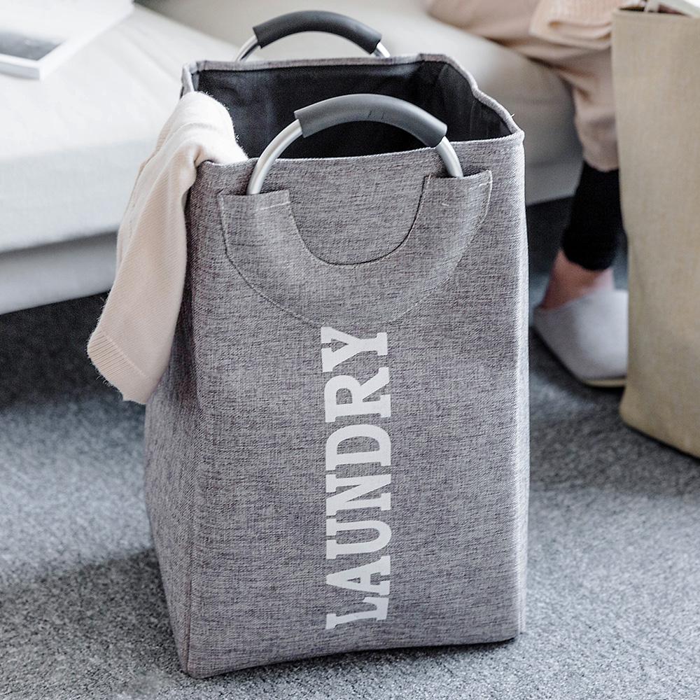 Panier à Linge Sale Rectangulaire gris