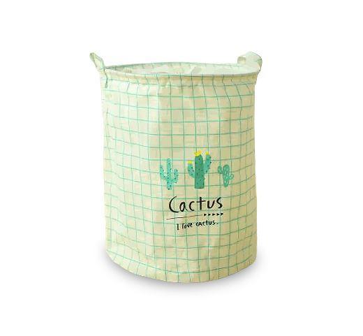 Panier Linge Sale en Tissu Vert