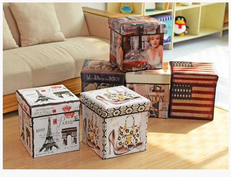 Paniers Linge Tabouret Design