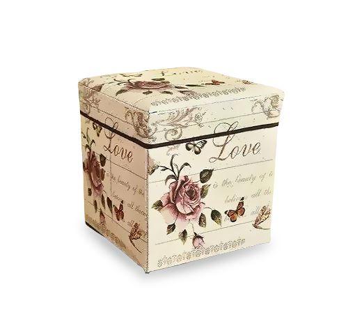 tabouret et panier à linge intégré