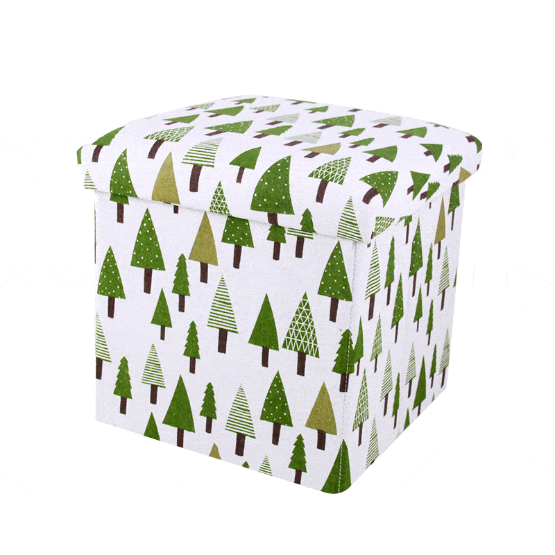 bac à linge pouf foret de pin