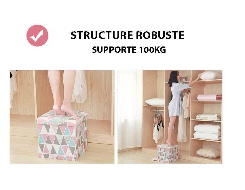 petit coffre de rangement tabouret