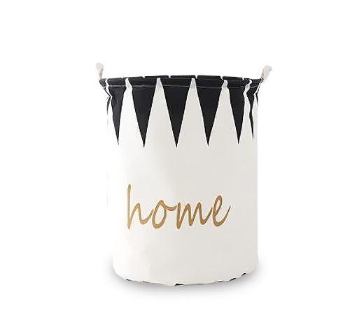 Panier à Linge Tissu Blanc Home