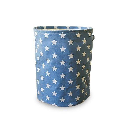 Panier à Linge Tissu Bleu Étoilé