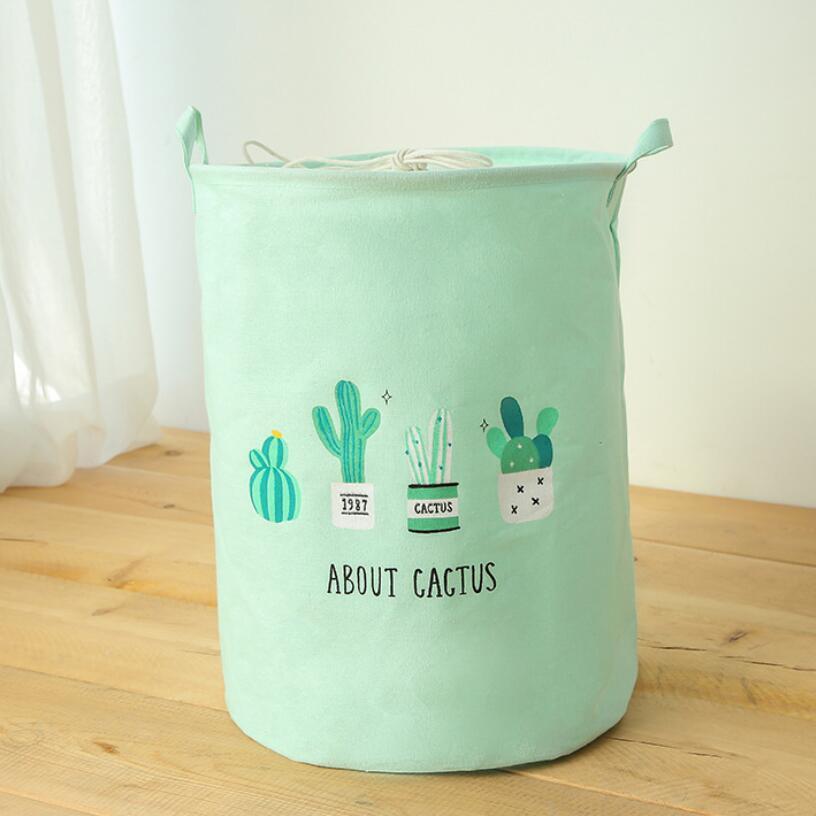 panier de rangement vert cactus