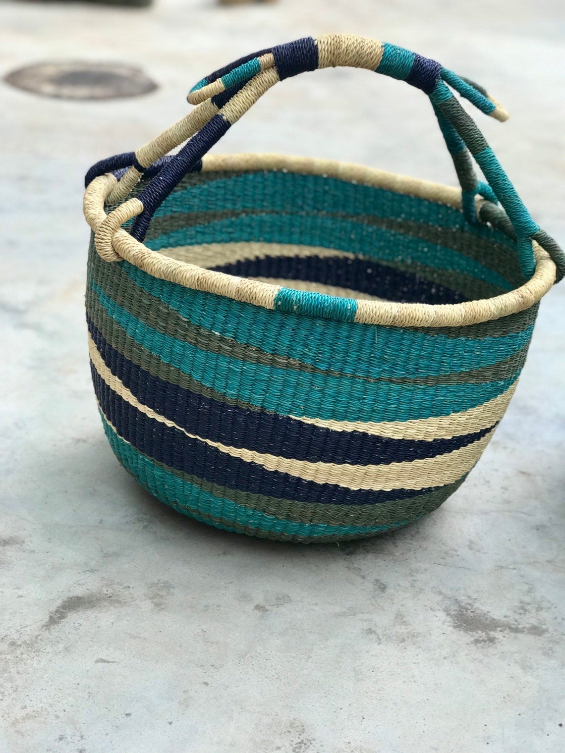Panier à Linge Tressé Africain Artisanal - Ghana Bolga 5