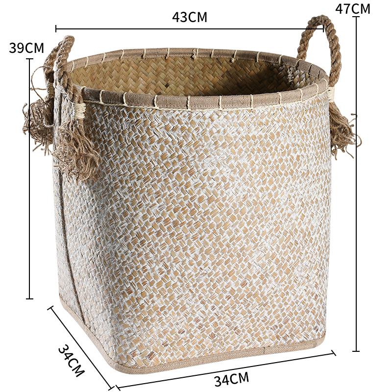 grand Panier à Linge Tressé Design