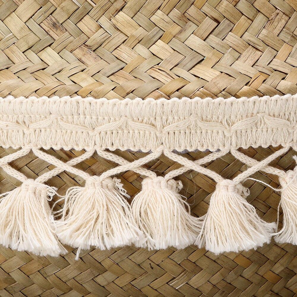 pompons blanc pour panier boho