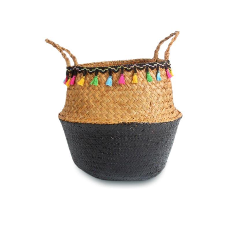 Panier en Jonc de Mer Noir