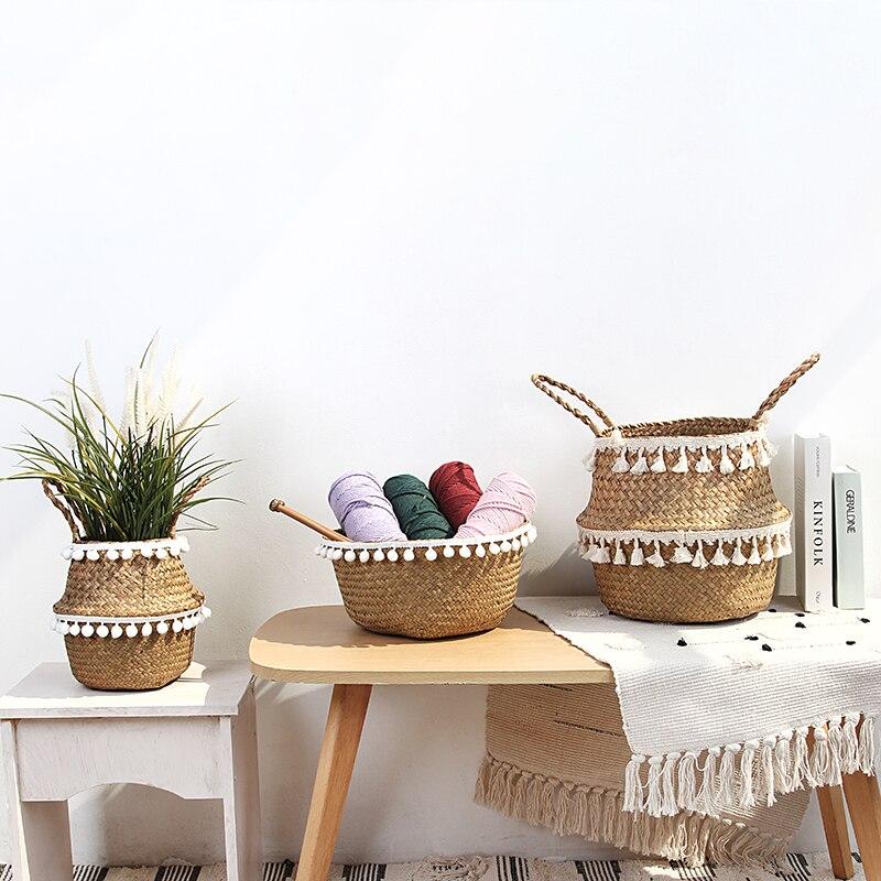 panier en jonc pour les cactus