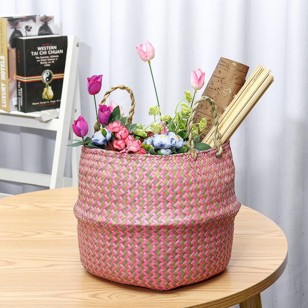 Panier en Jonc de Mer Rose
