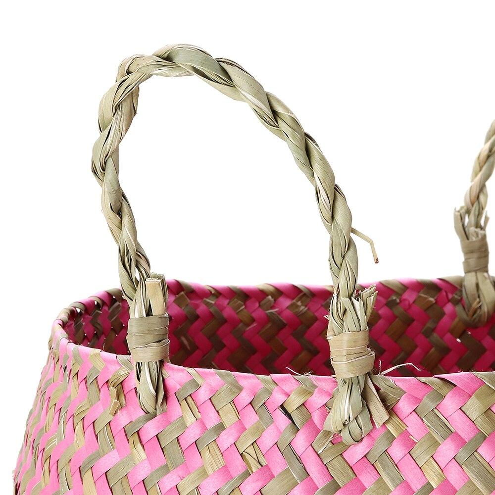 anses de Panier en Jonc de Mer Rose