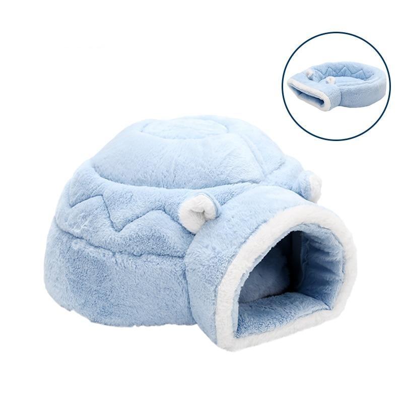 Panier pour Chat Igloo Convertible BLEU