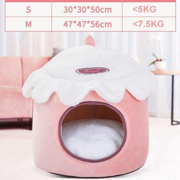 Panier Maison Rose pour Chat