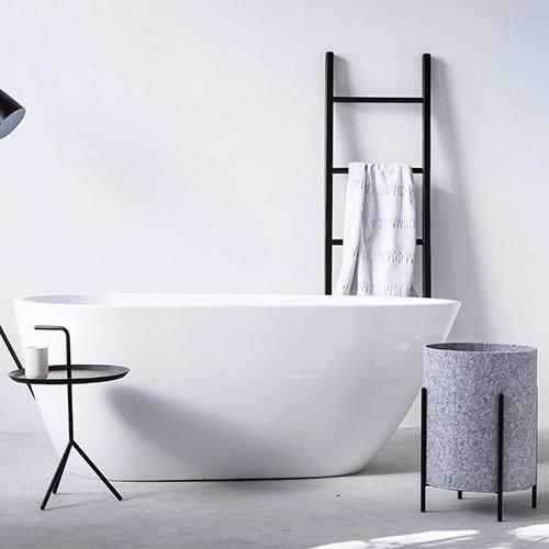 Panier sur Pied Design Gris