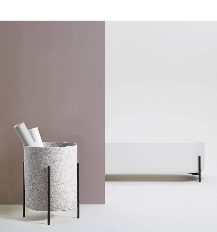 Panier sur Pied Design Gris