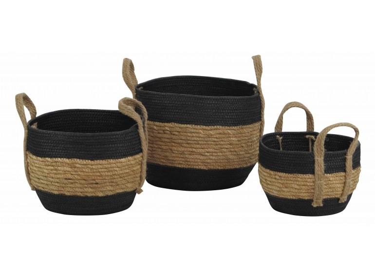 Panier Tressé à Linge Fibre Végétale