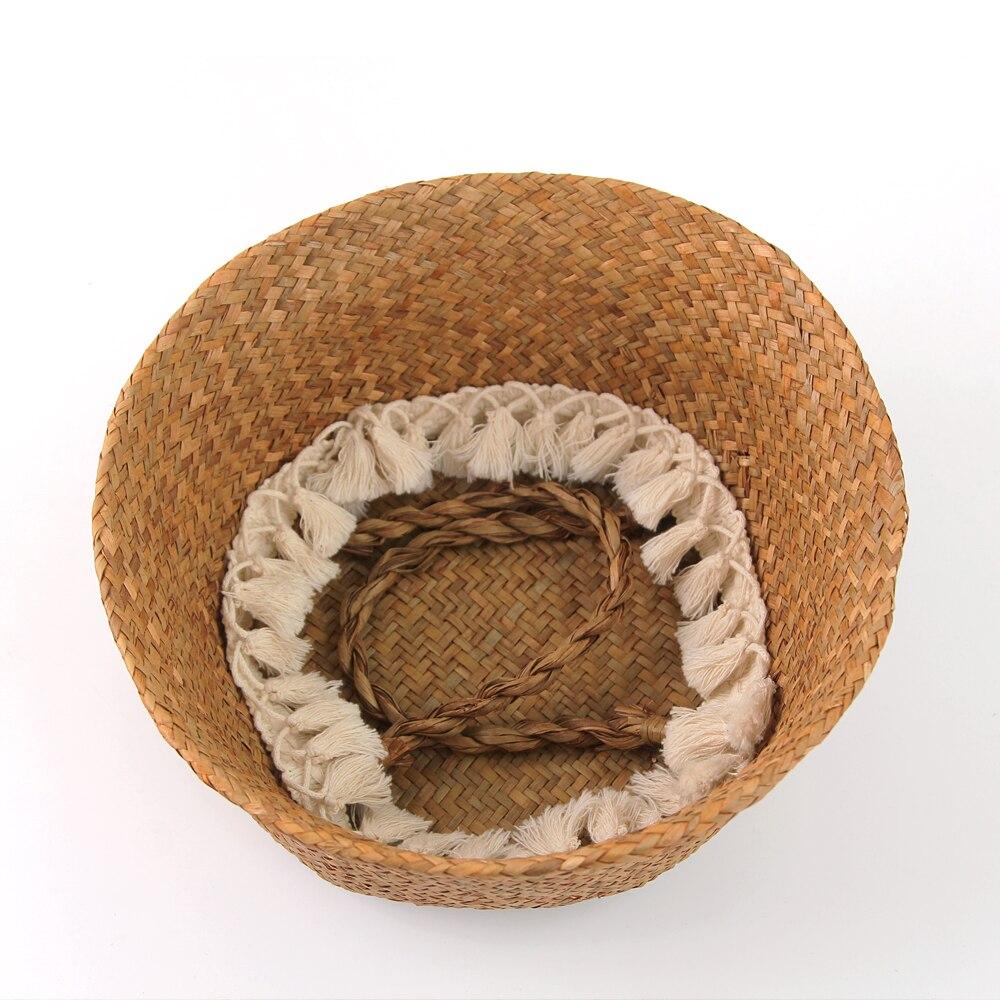 Panier Tresse Jonc de Mer pliable