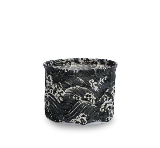Panière Ronde en Tissu Grise
