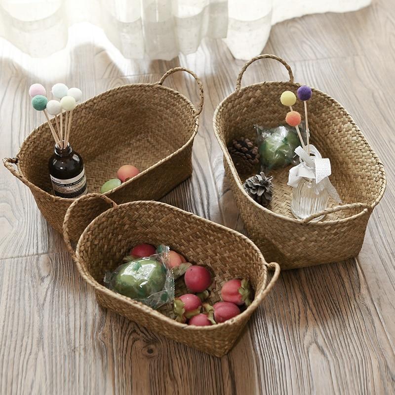 paniers de stockage en jonc