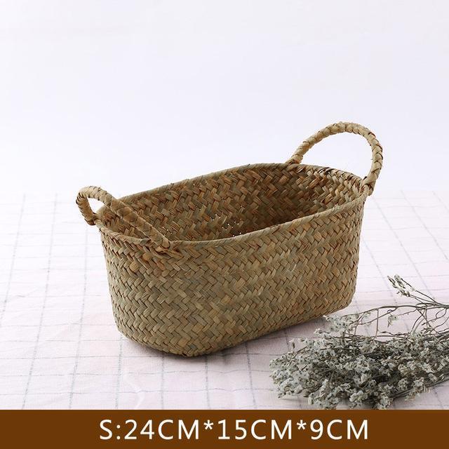 panier à linge en jonc de mer taille S