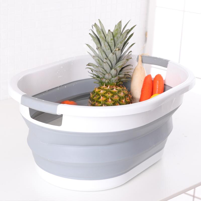 Panière à Linge Souple Pliable Ovale en plastique