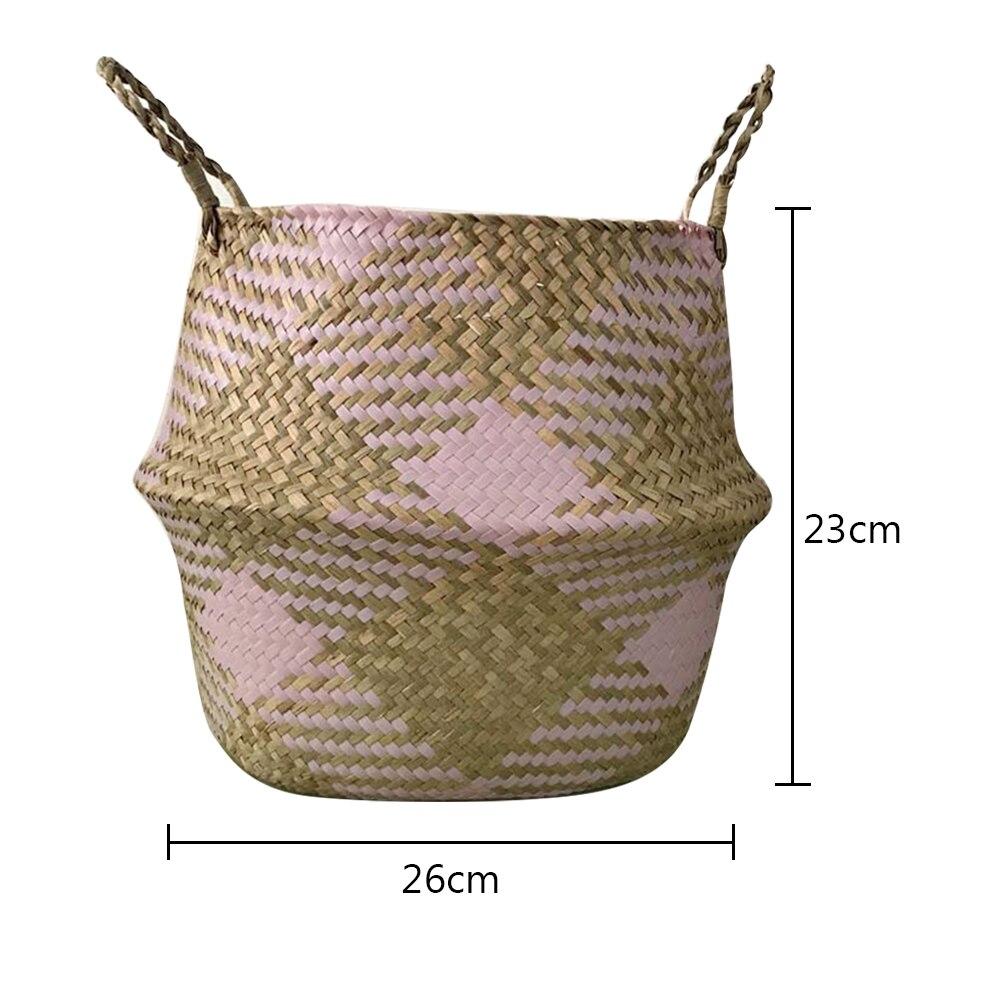 Paniers Colorées en Jonc de Mer rose