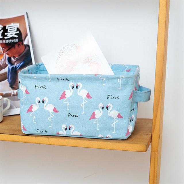Panier à linge rectangulaire petit bleu
