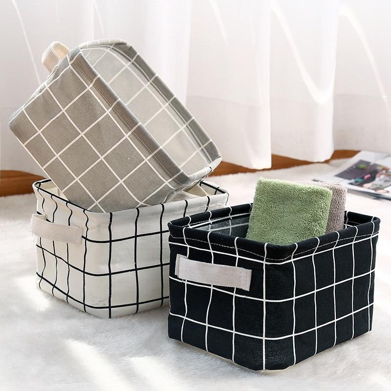 petites panière à linge rayé