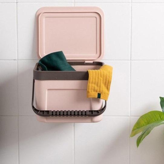 Petite corbeille à Linge Suspendue rose