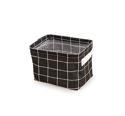 Petite Panière à Linge Rectangulaire Noire