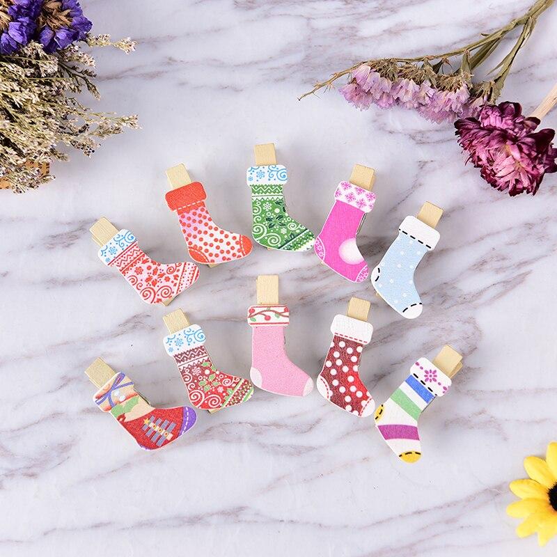 Petite Pince à Linge Déco - Chaussettes de Noël