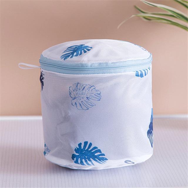 Sacoche pour soutien gorge Blanc Fougères Bleues