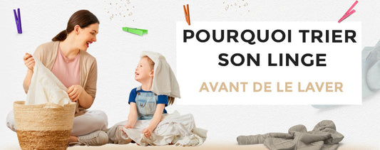 maman et son enfant triant le linge