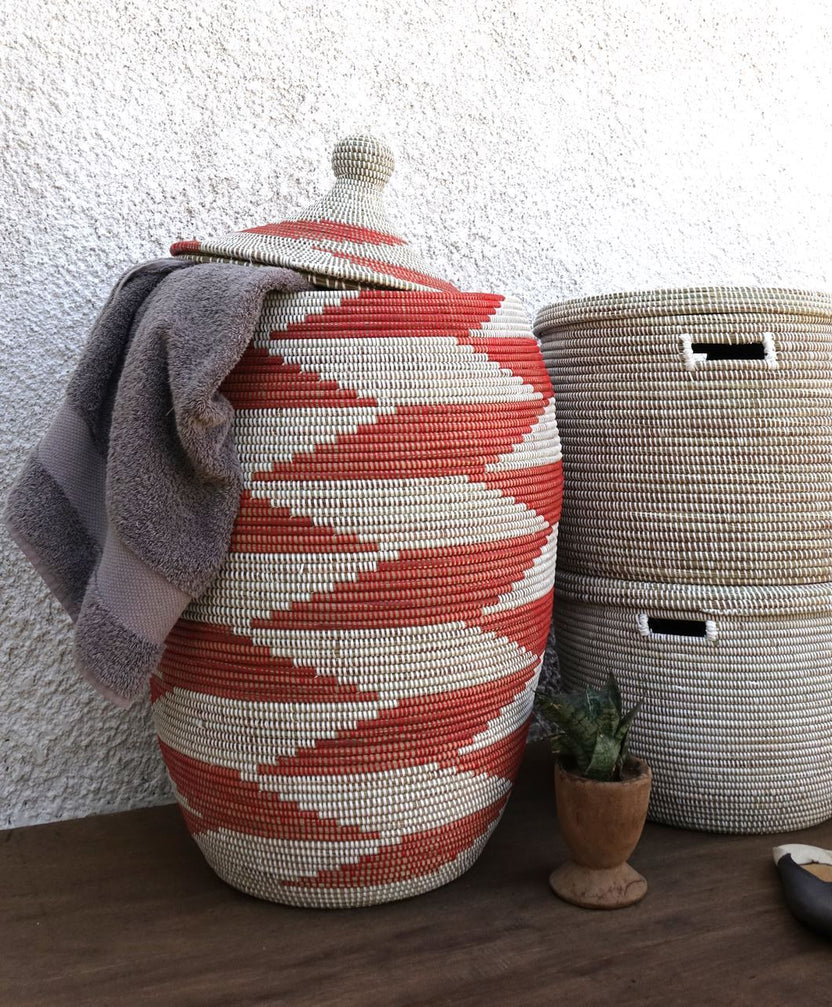 Panier à Linge en Osier avec Couvercle Oliva | Panier-Ideal – PANIER-IDEAL