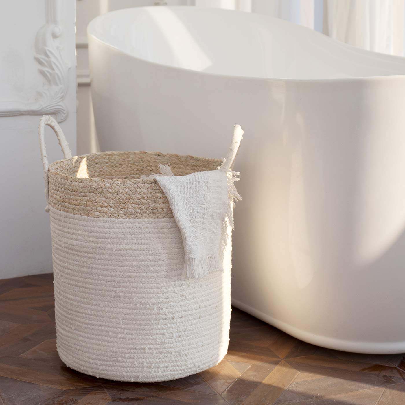 Panier à Linge en Rotin Souple et Chic
