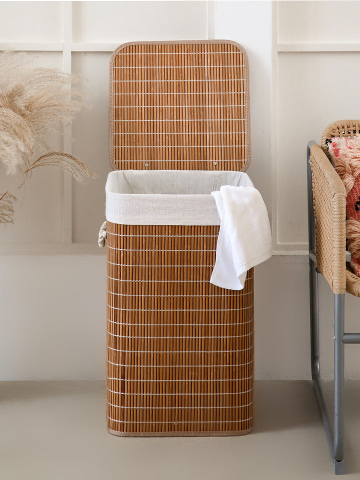 Panier à Linge en Bambou Bac Foldy