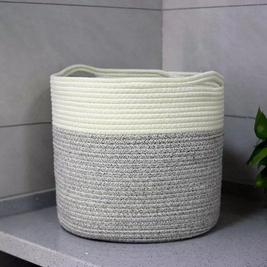 Petite Panière à Linge Tressé Grise