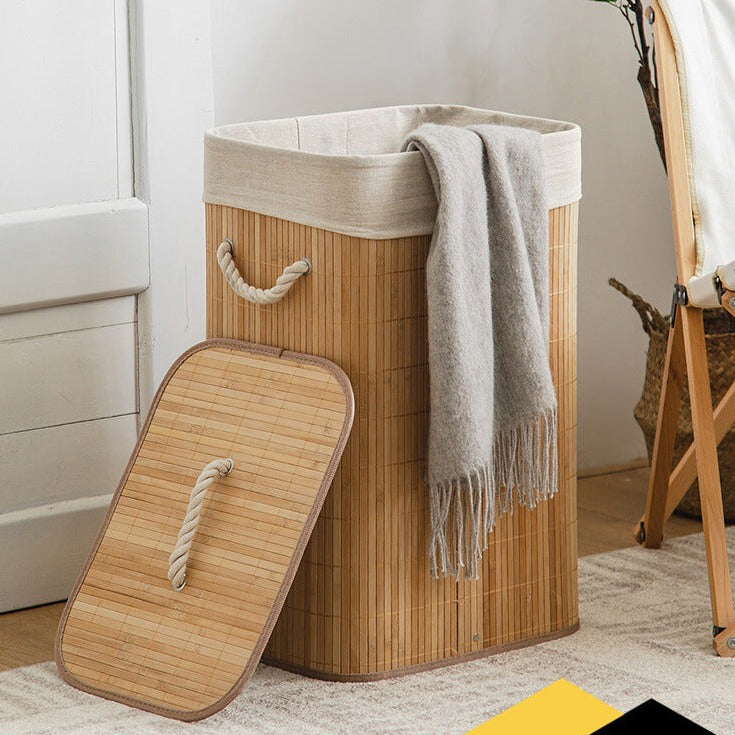 Panier à Linge en Bambou Bac Foldy