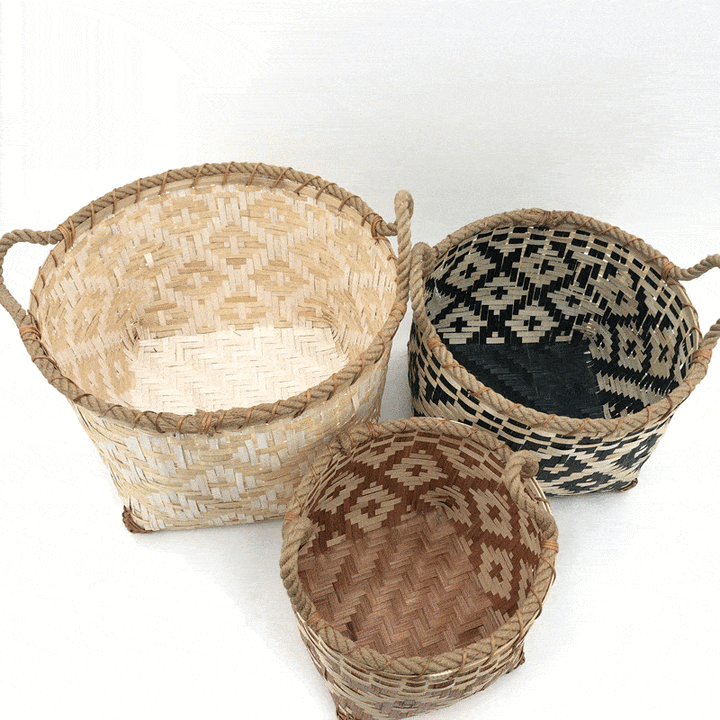 panier en bambou naturel