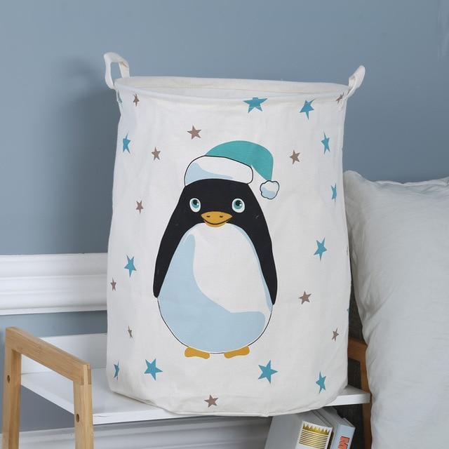 panier à linge bébé pingouin