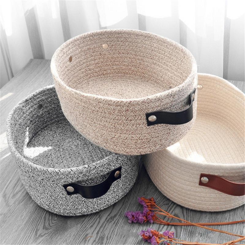 Panier rond corbeille de rangement crochet - L'Atelier Carré Panier rond corbeille de rangement crochet - L'Atelier Carré