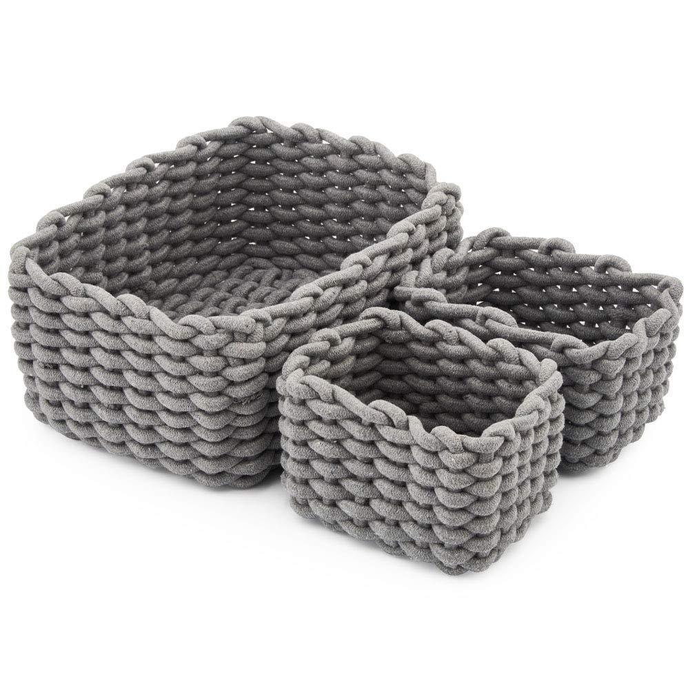 panier de rangement lin gris